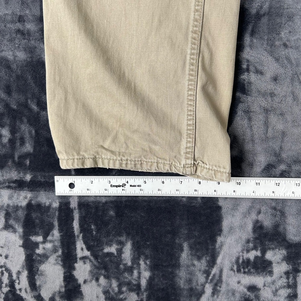 Levi 559 Relaxed Straight Jeans Mens 42x30 Tan Khaki Denim Pants - Picture 10 of 11
